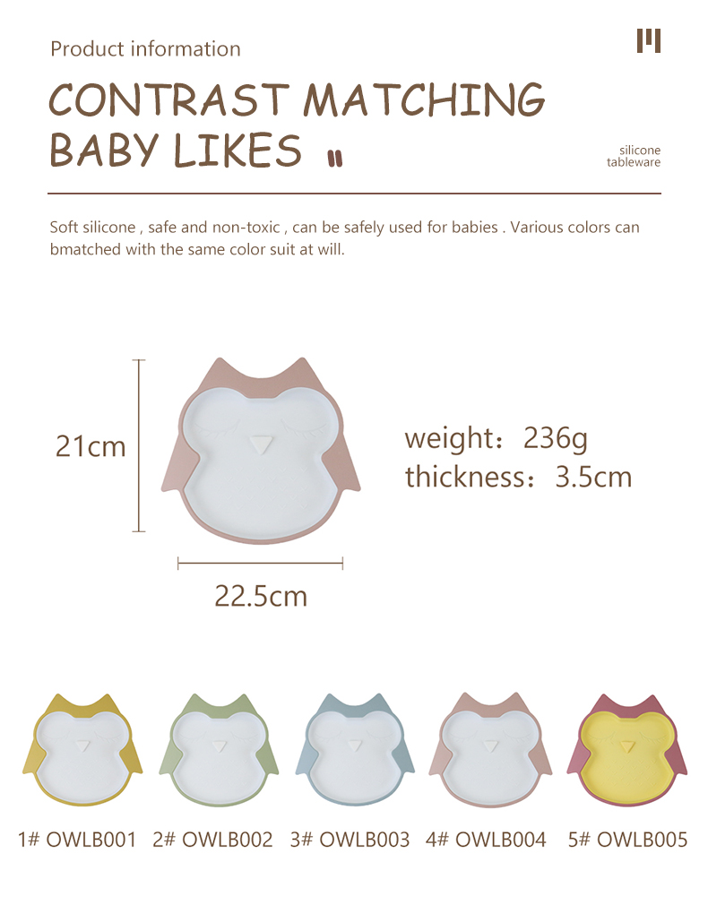 BPA Free Infant Silicone Feeding Plate Waterproof With Suction Bottom