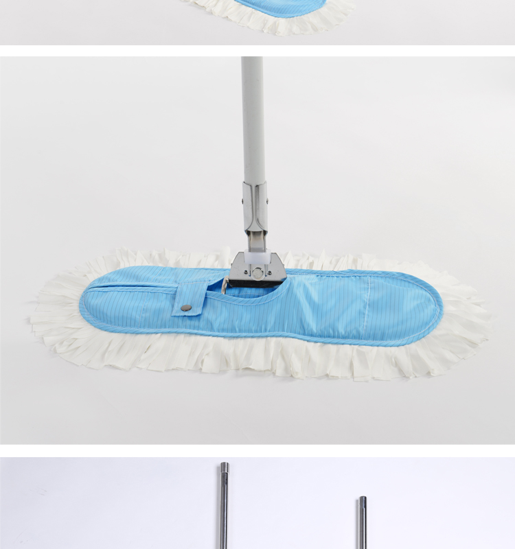 High Quality Lint Free Reusable Anti Static ESD Microfiber 304 Stainless Steel Cleanroom Cleaning Mop