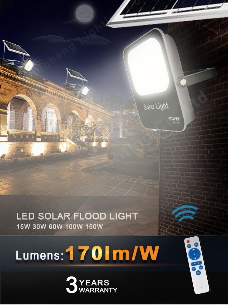 DC5V 100W Solar Outdoor Flood Lights