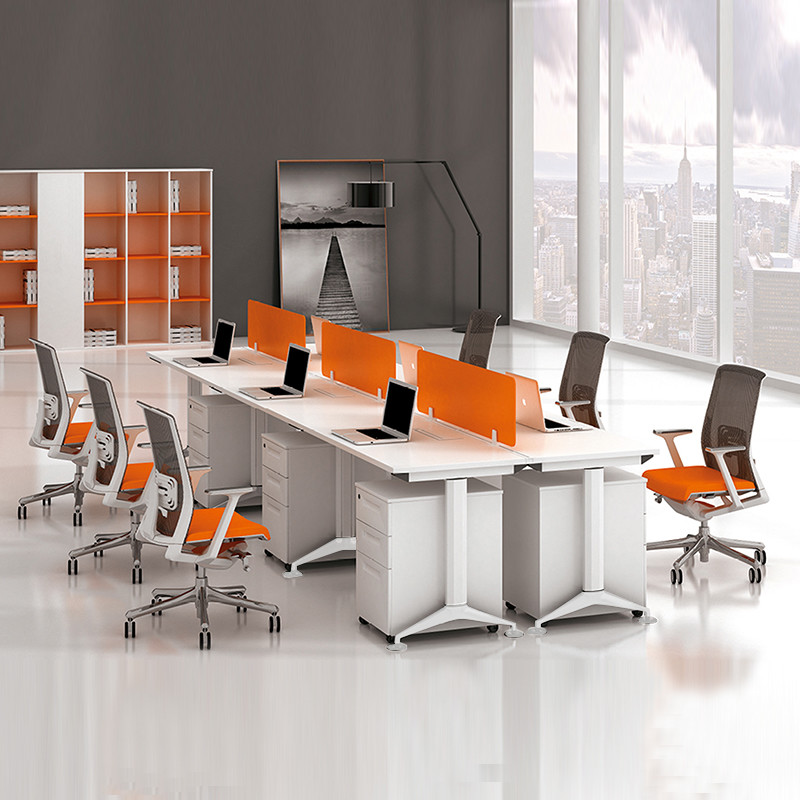 Orange Office Furniture Desk Modular Office Partition Table Office Table And Chair