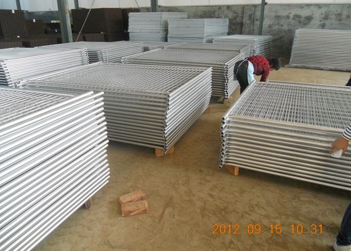 Galvanized 42 Microns Temporary Fence Panels / Construction Site Fence Panels