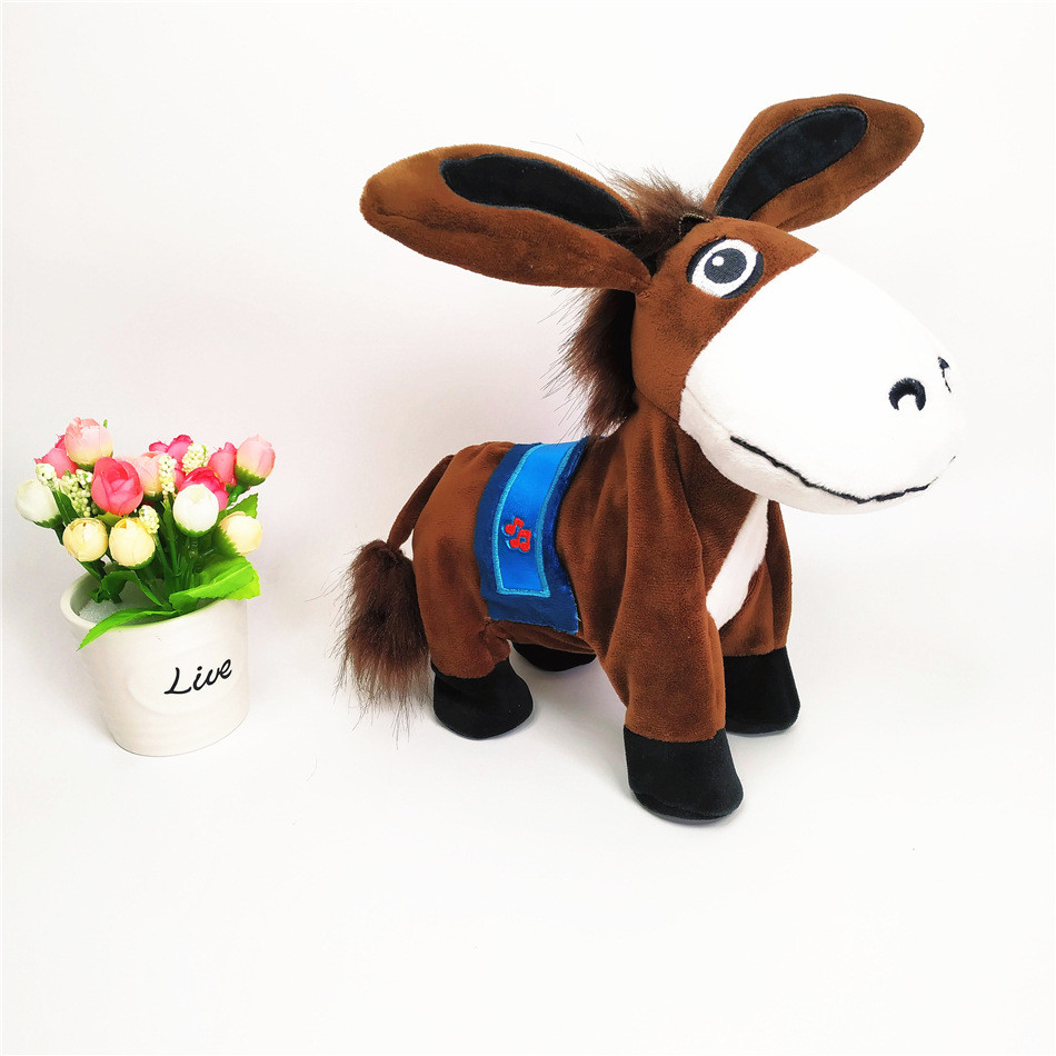 Toddler Accompany Shaking Singing Dancing Donkey Plush Toy