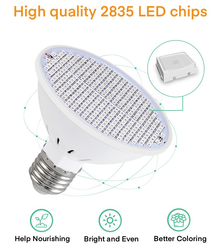 3000K SMD2835 LED Indoor Plant Grow Lights Bulb For Seeds Greens