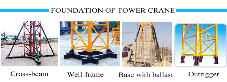 2.0 ton Tip Load 25m Jib QTD Tower Crane Best Prices of 6 ton Tower Crane