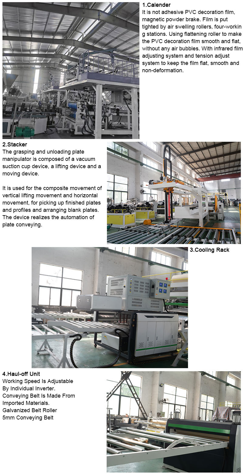 1000kg/H Spc Flooring Production Line Pvc Floor Making Machine Twin Screw Plastic Extruders