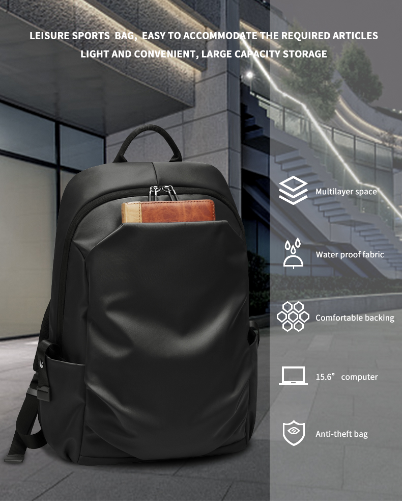 MingLu Wholesale Fashion Lightweight back pack College Commute mochila de hombre school bags men travel laptop backpack