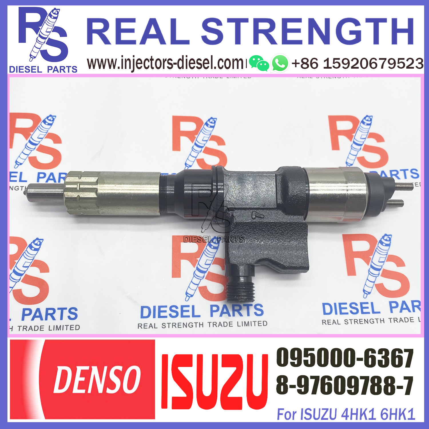 Diesel engine Common Rail Fuel Injector 095000-6366 095000-6367 for ISU-ZU 4HK1 6HK1 engine 8-97609788-6 8-97609788-7