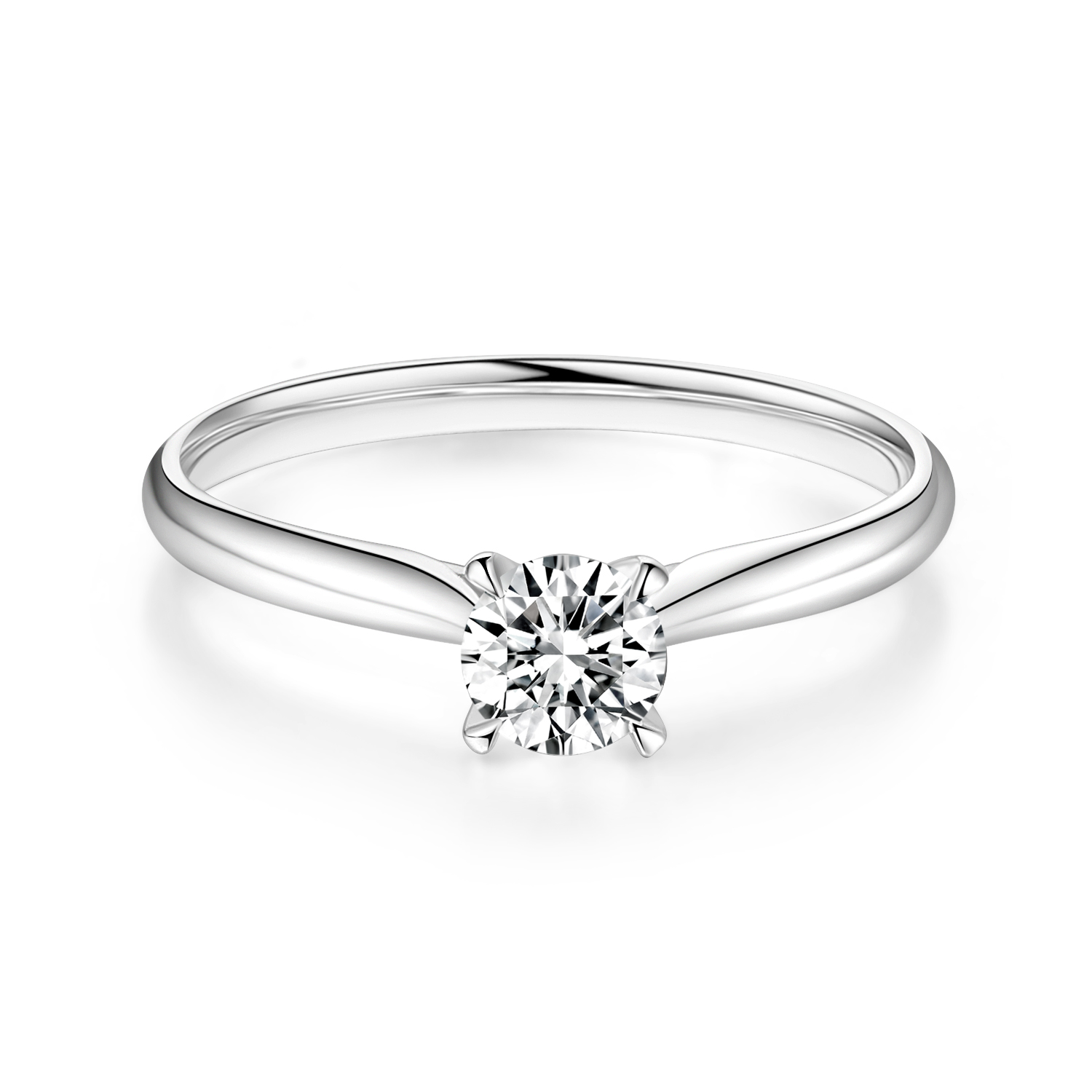 18k Gold Lab Grown Diamond Ring 0.3ct+D VS1 White Lab-Grown Diamond Ring NGTC Certified Round Synthetic Diamond ring