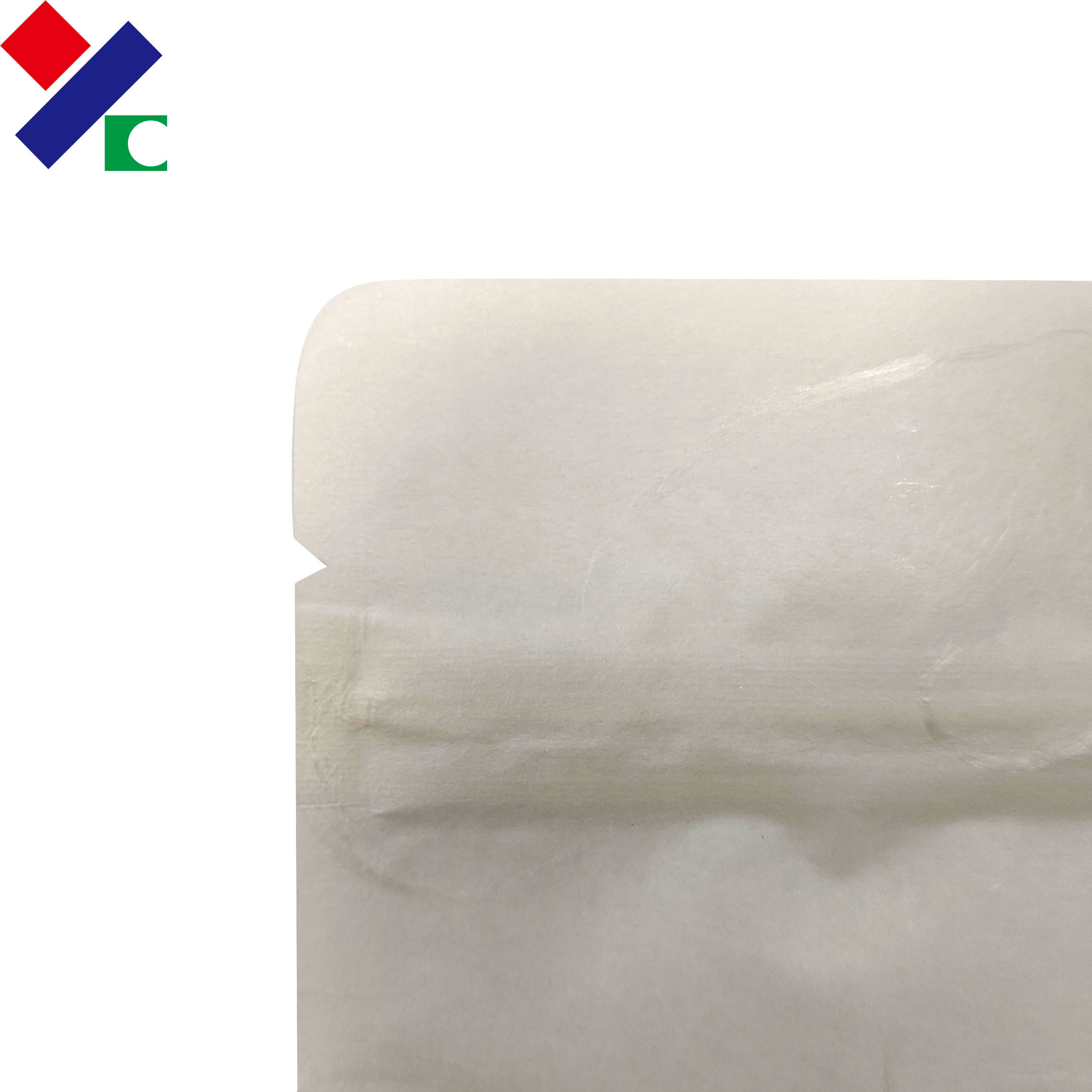 200 Microns White Kraft Paper Stand Up Pouch With Window Biodegradable