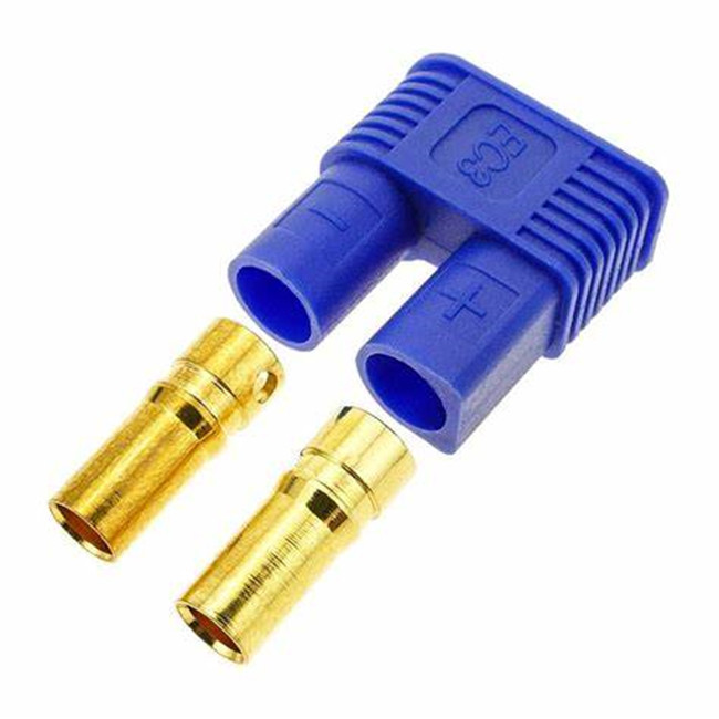 2 Pin Brass EC3 Battery Connector , 3mm Male Female EC3 Banana Plug