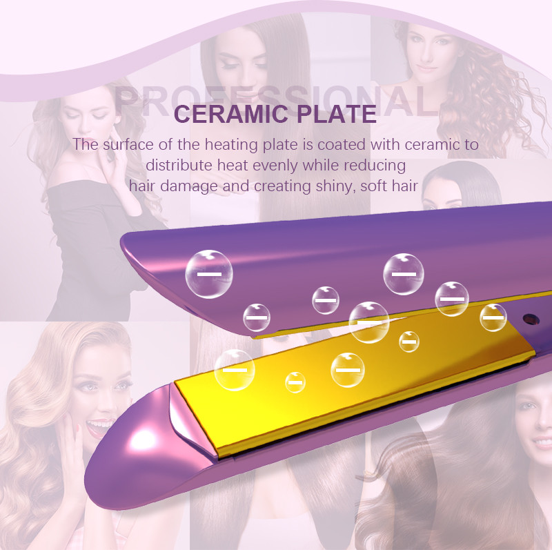 MCH heater 2 In 1 Hair Straightener Curling Iron With 3D Floating Plates