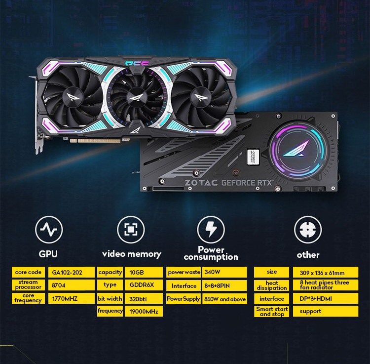 Discrete Gaming Computer Graphics Card GeForce RTX 3080 10G GDDR6X PGF GOC