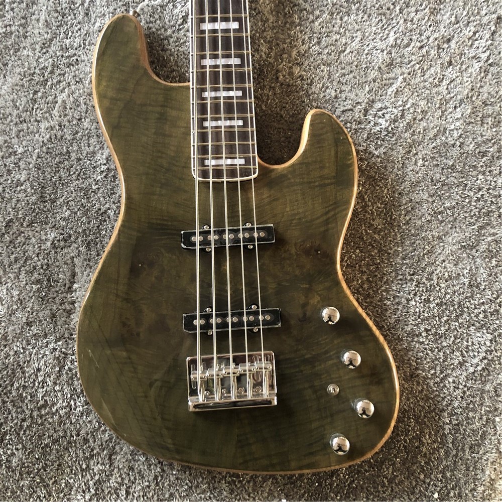 Factory custom shop 5 string bass guitar TBK Basswood body Rosewood finger custom bass guitar