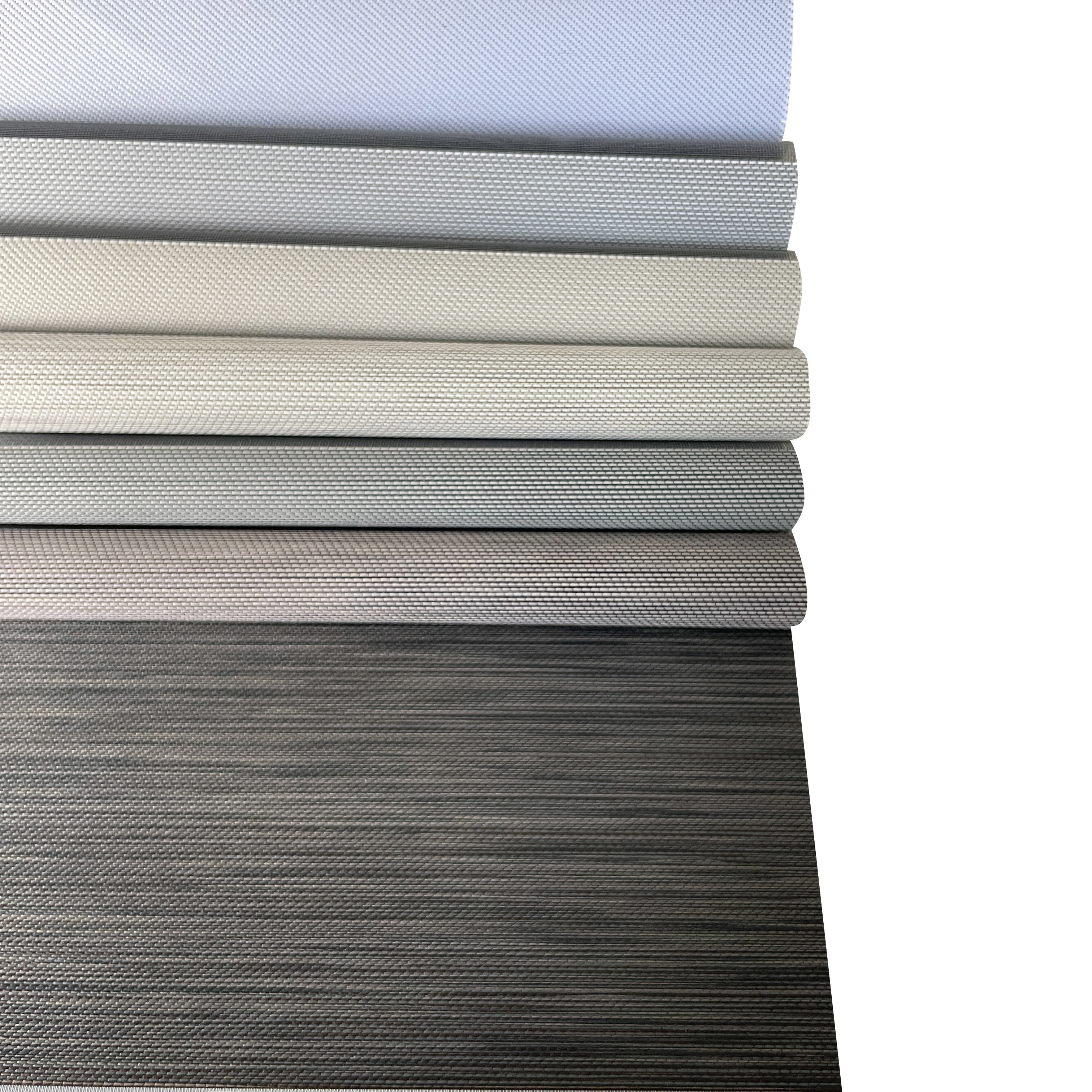 Fabric Zebra Blackout Fabric Window Shade Motor Semi Blackout 100% Polyerster Day And Night Zebra Fabric