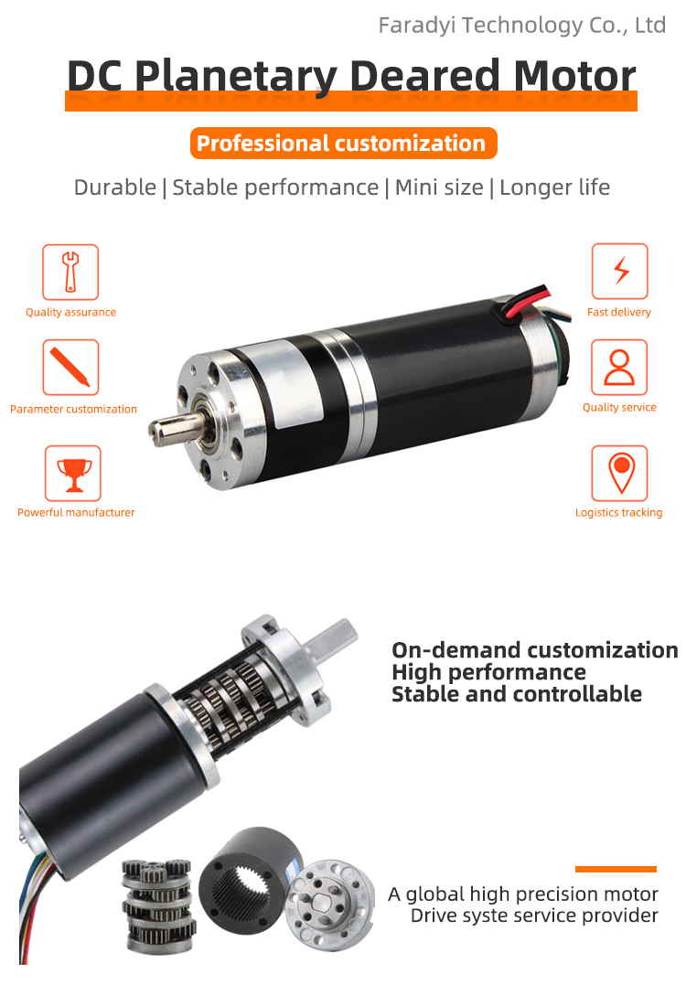 Faradyi Customized 12V 24V High Torque Motor 42Mm Smart Kitchen Utensils Coffee Machine Grinder Planetary Gear Motor