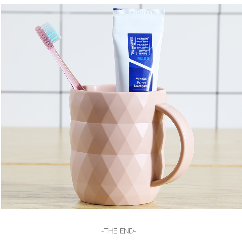 Student Brush Plastic Water Toothbrush Cup Mug With Handle