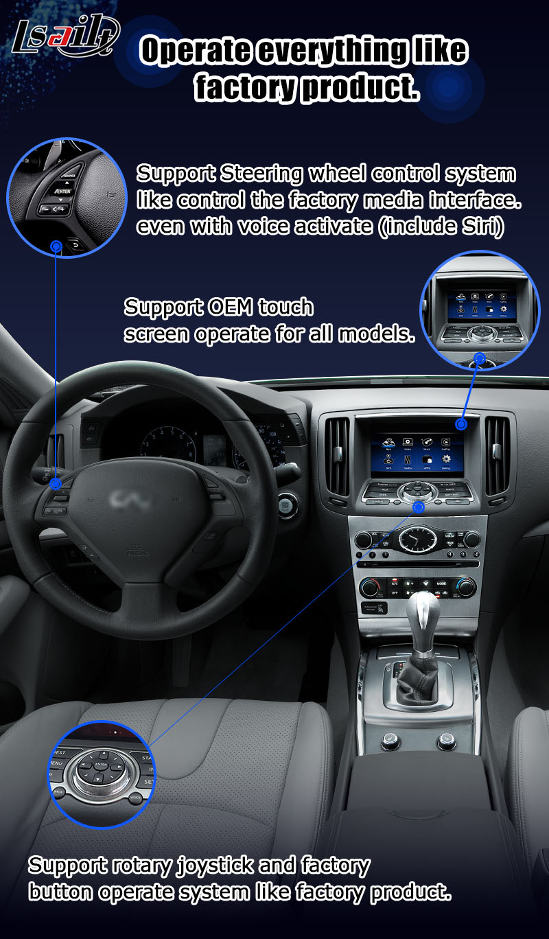 Infiniti Q50 Q60 wireless carplay android auto screen projection media interface