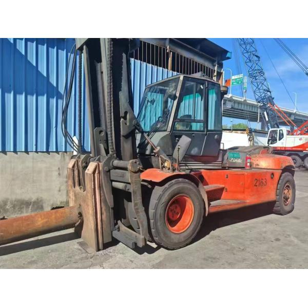 All Terrain Linde 10-16 Ton Diesel Forklift Truck Manual Power Source Farms Core Components Engine Motor Rated Loading 15 16 Ton