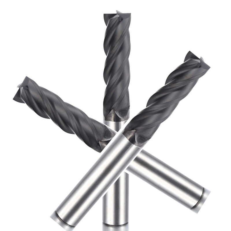Four Flute 10mm Square Long Shank End Mill For Graphite