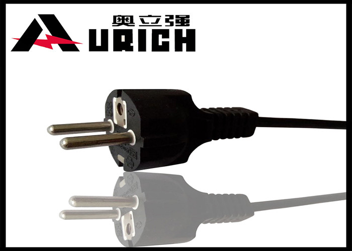 Flexible 3 Prong / 2 Prong TV Power Cord European Standard AC 250V 16A