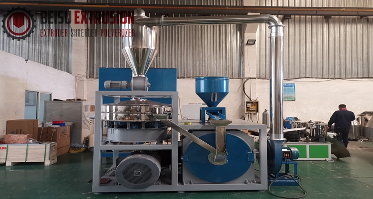 500kg/H 10mm LDPE LLDPE Pe Pulverizer With Disc Blade