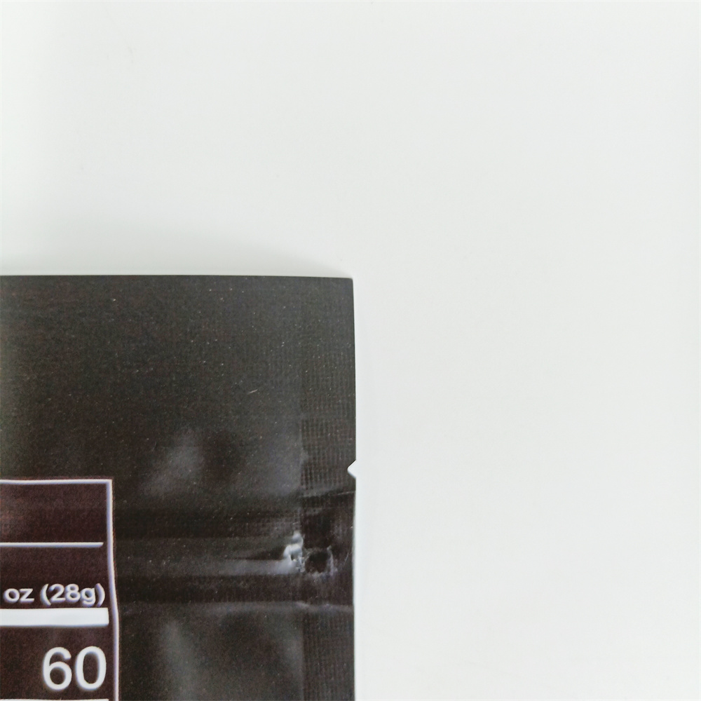 Custom Logo Food Grade Mylar 3 Side Seal Food Bag Metalized Zipper Bag With Round Hole For Jerky