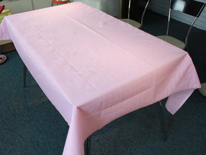 Poly Lined 52 X 90 Vinyl Tablecloth , 16-20gsm Paper Activity Tablecloth