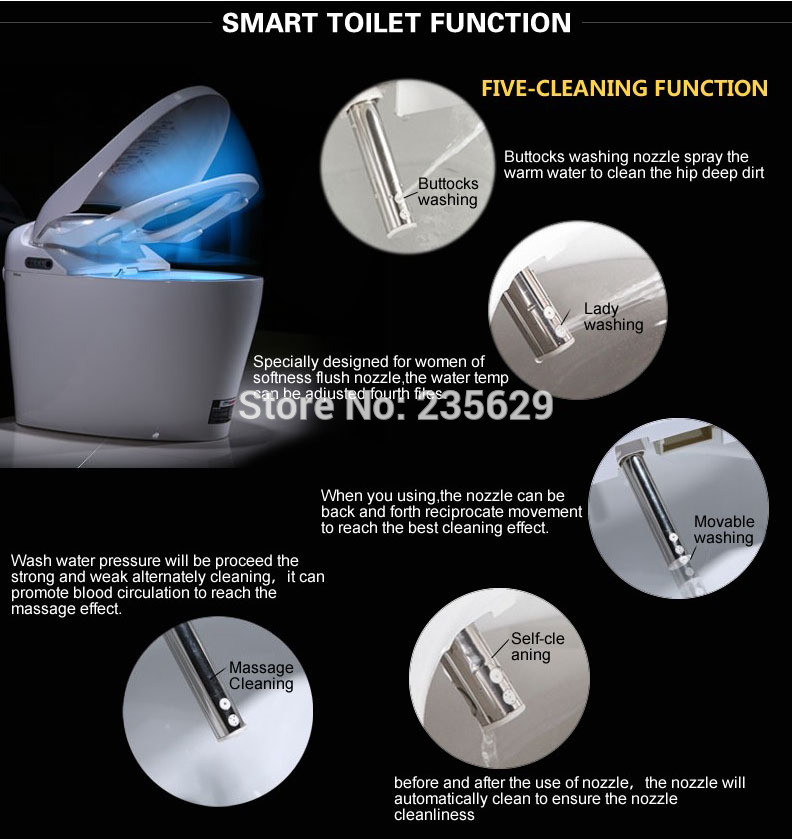 2016 Hot sale factory pirce sanitary ware china intelligent red wc toilet