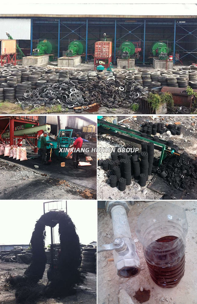 CE Pyrolysis Tyre Recycling Plant In USA Rubber Pyrolysis Plant
