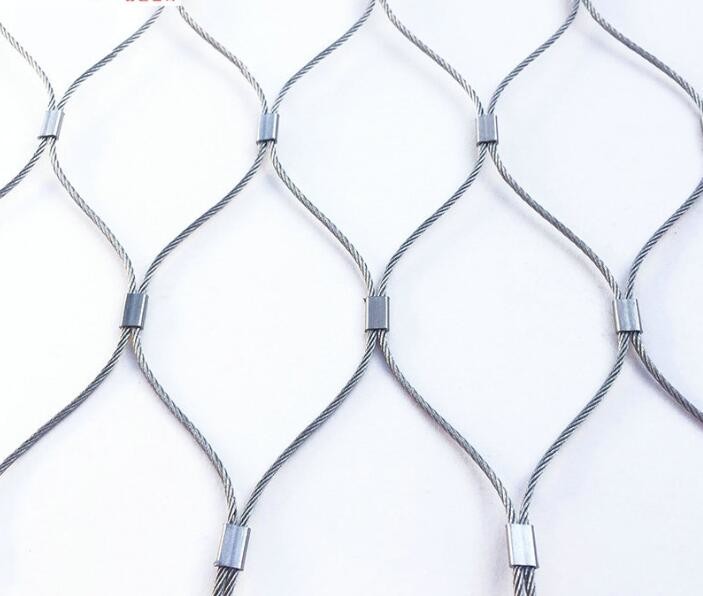 Knotted Metal Wire Rope Mesh For Architecture Design Safety Nets