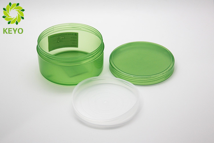 Green Color Round Plastic Body Butter Containers , 150g Wide Mouth Body Cream Jars
