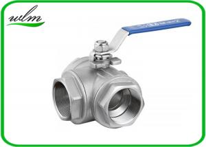 Buy cheap SS304 316L Stainless Steel Sanitary Manual Three Way Ball Valves for Hygienic Pipeline Applications product