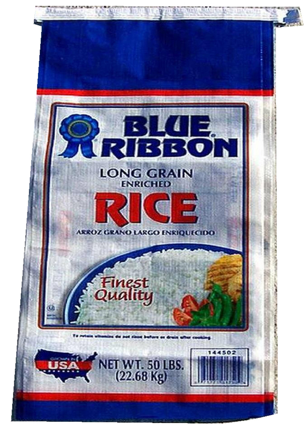Non Toxic 15kg 25kg PP Woven Rice Bag Reusable With Custom Logo Printing