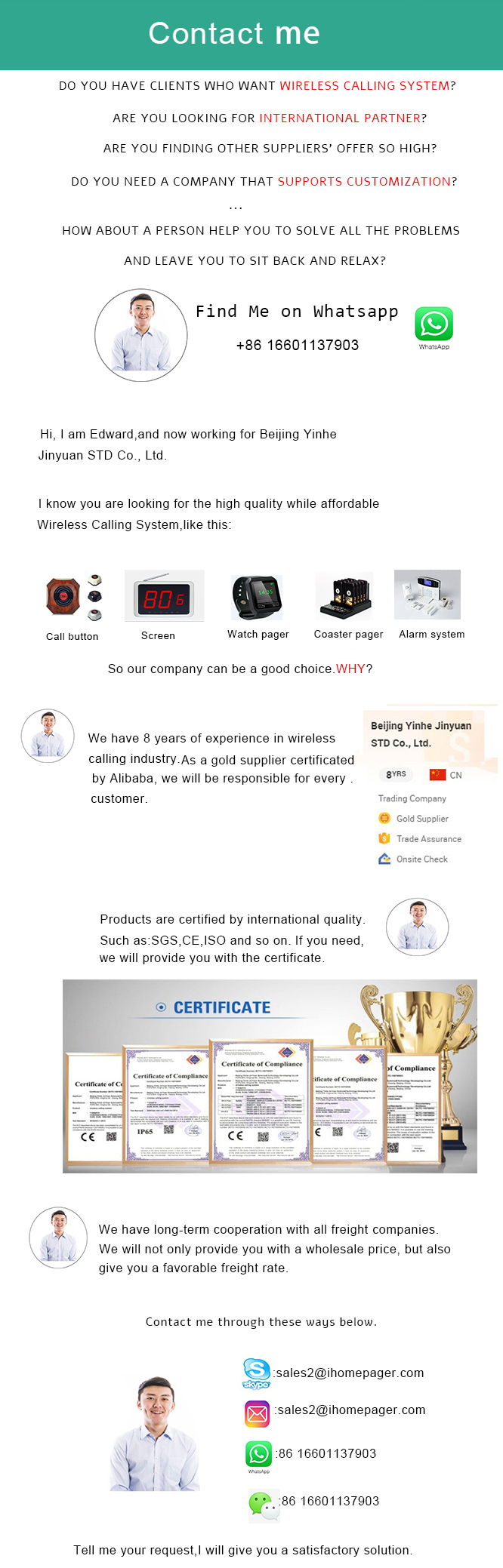 household wireless remote control gate magnetic detector with low power consumption and stable type