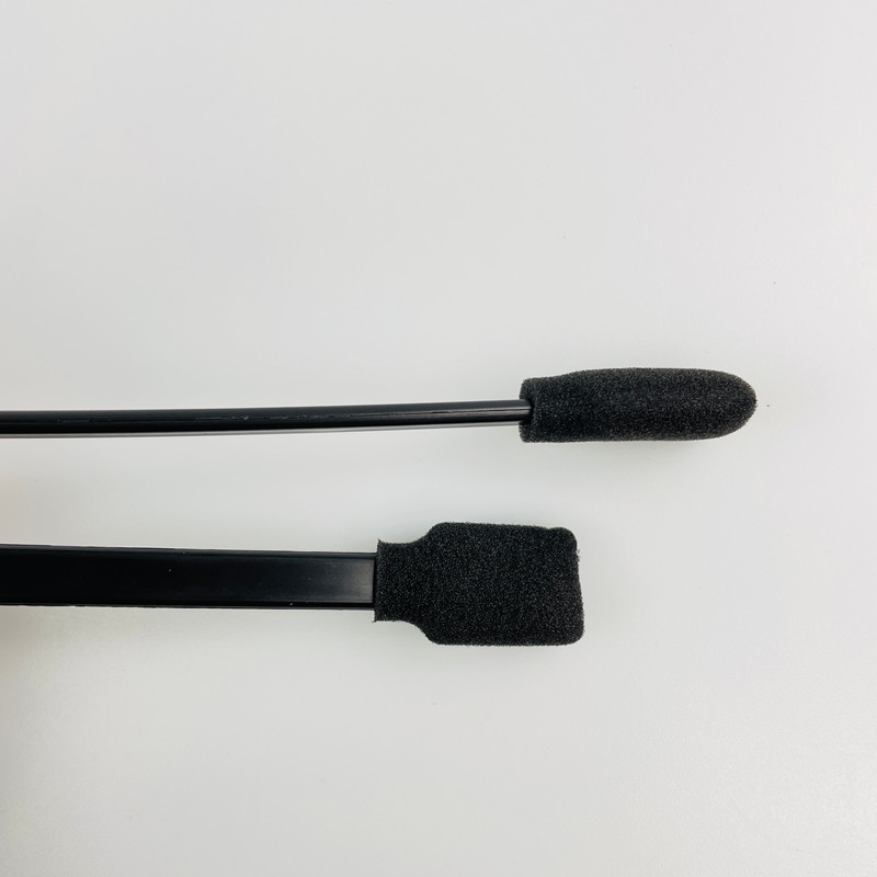 Long Handle Printer Head Foam Tip Swabs For Solvent Printer Black Sponge