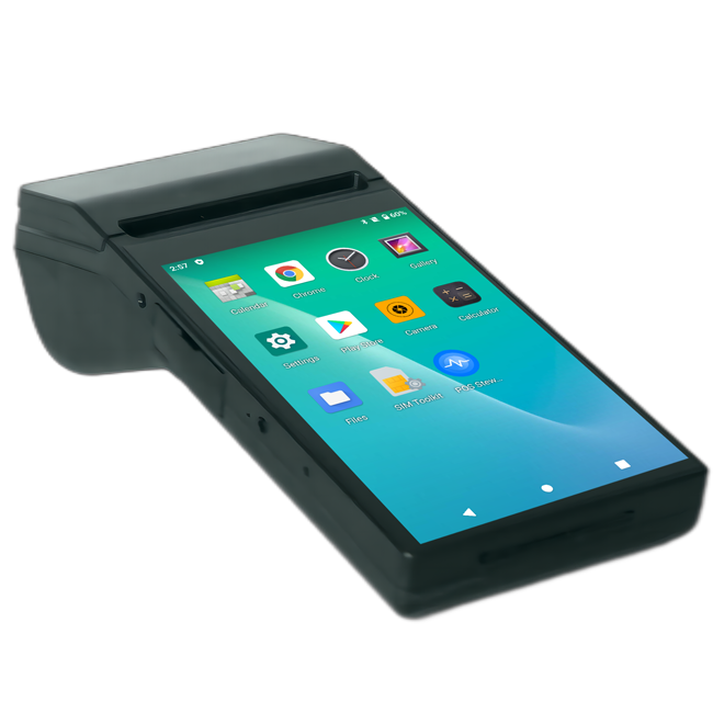 A7N Android 11 Handheld POS-Terminal with 7'' HD Screen and 80mm Thermal Printer Inbuilt