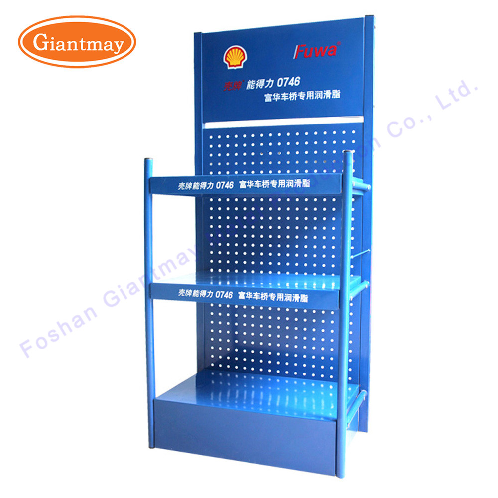 Gas Metal Rack Mobil Oil Retail Bottle Display Stand