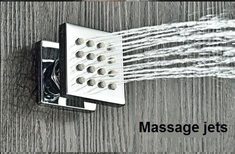 Galvanization Refacing In Wall Shower Faucet Sets With Six Adjustable Massage Jets