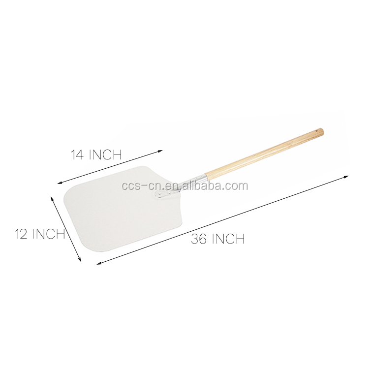 12''*14''*36'' Rectangle Wood Handle Metal Pizza Peel Aluminum Pizza Shovel 91cm