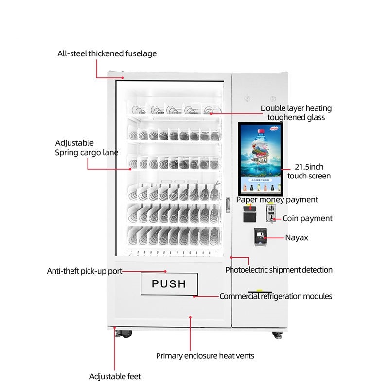 FUNDORD Touch Screen Snack Vending Machine For Foods And Drinks
