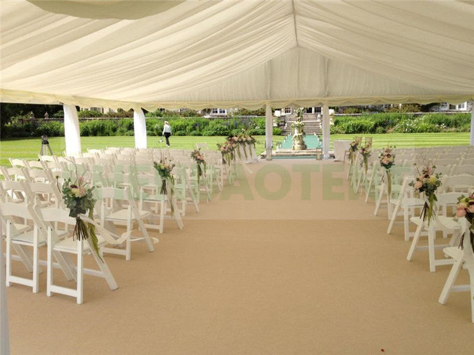 Outside Clear Span Tent , White Marquee Corporate Event Tent Cement Floor