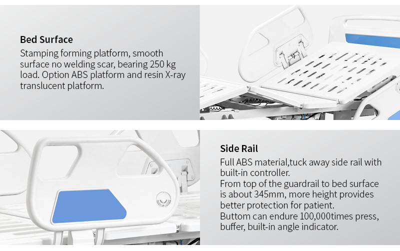 ABS 5 Function 720mm Electric Hospital Bed Fully Adjustable Hospital Bed