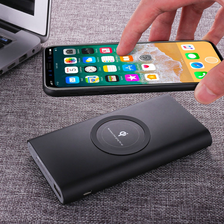 5W QI Standard Wireless 10000mAH Dual USB Power Bank