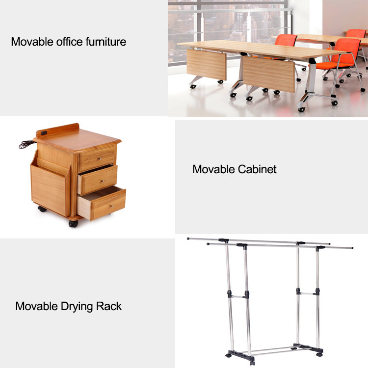 40MM Carpet Plastic Casters On Hardwood Customized