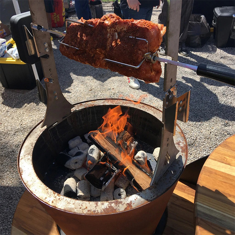 Corten Steel Bbq Fire Pit Grill
