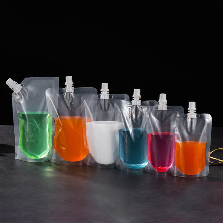 Heat Sealable Standup Aluminum Foil Spout Pouch Bags For Beverage