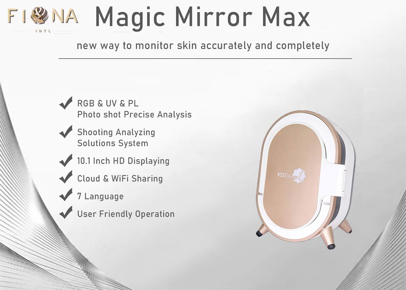 Smart RGB Magic Mirror Skin Analyzer Machine 3d Face Camera For Auto Skin Analysis