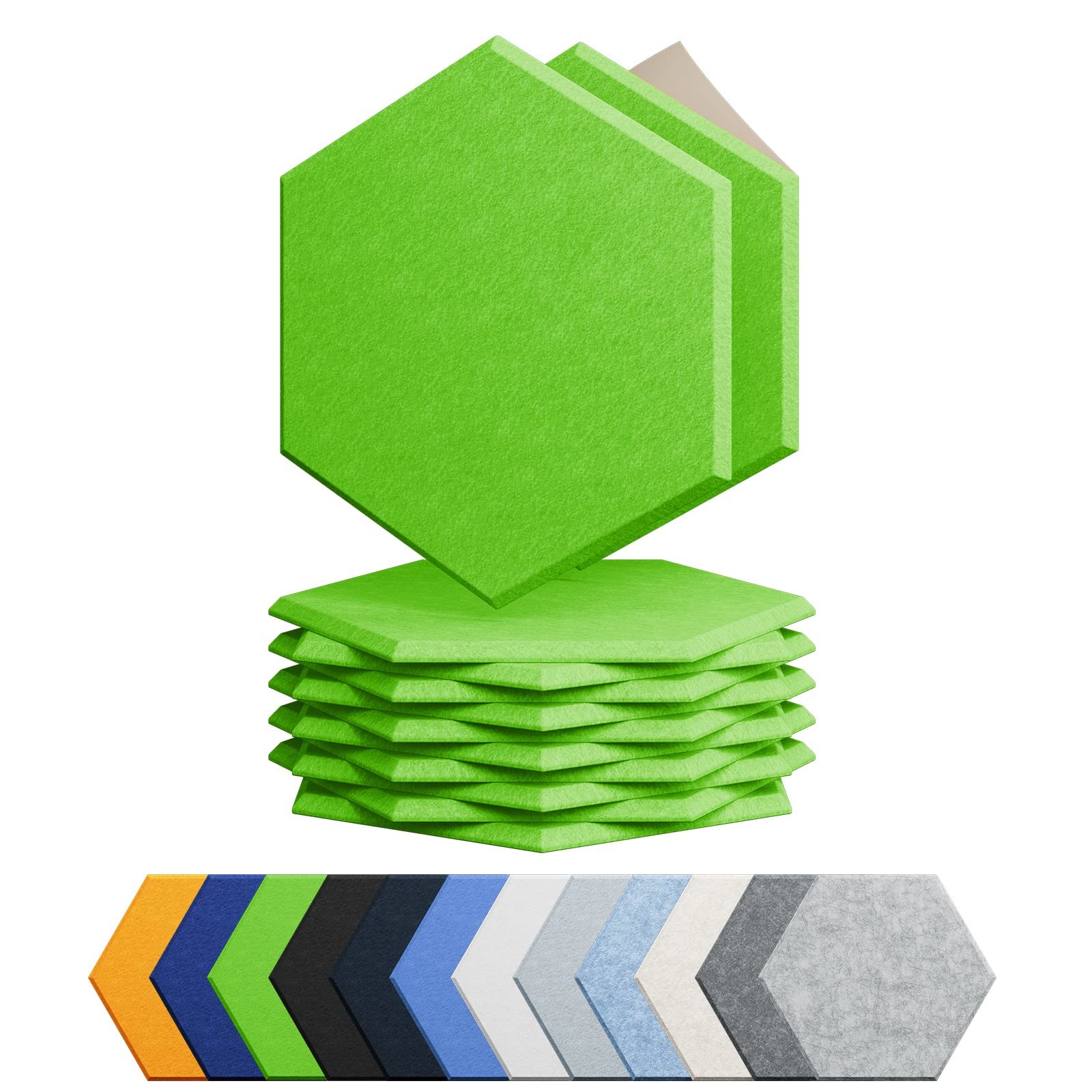 2025 Self-adhesive Hexagon Polyester Fiber Sound Absorbing Panel Hexagon PET Felt Sound Proof Wall Panels Acoustic Panels