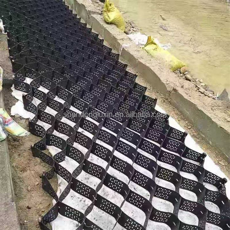 1000-1420N / 10CM Peel Strength HDPE Geocells For Gravel Driveways