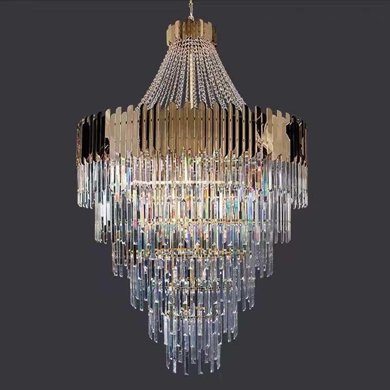 Hight Quality Large European Gold Traditional Crystal Chandelier For Hotel Project